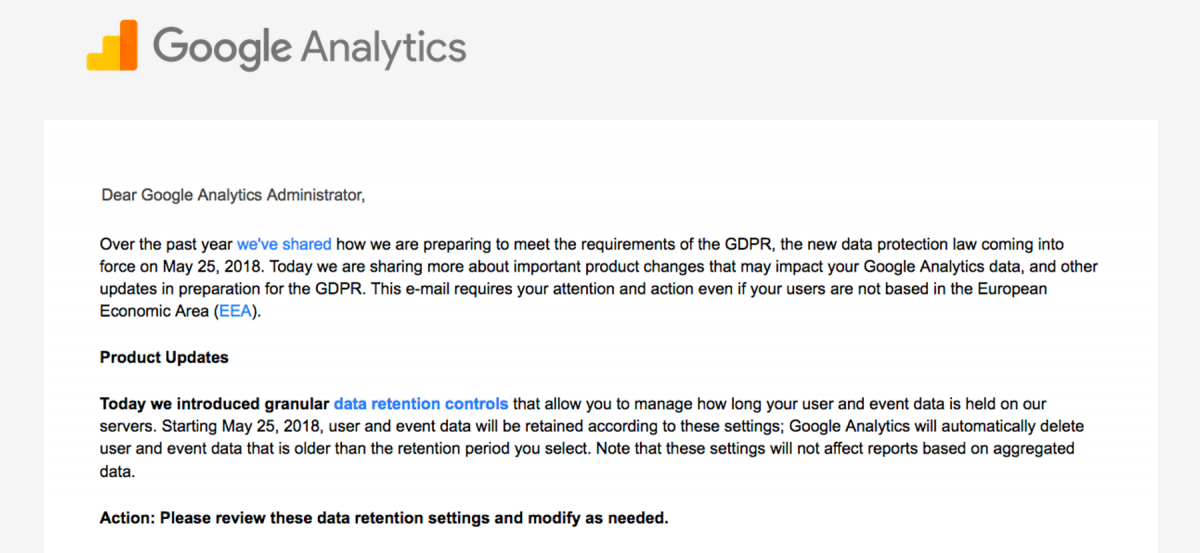 Google Analytics Privacy Notice