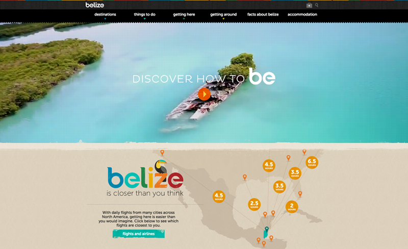 Belize - Top Travel & Tourism Website Design Example