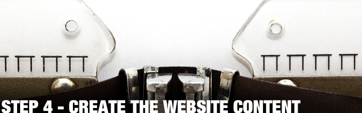 STEP 4 - Create The Website Content