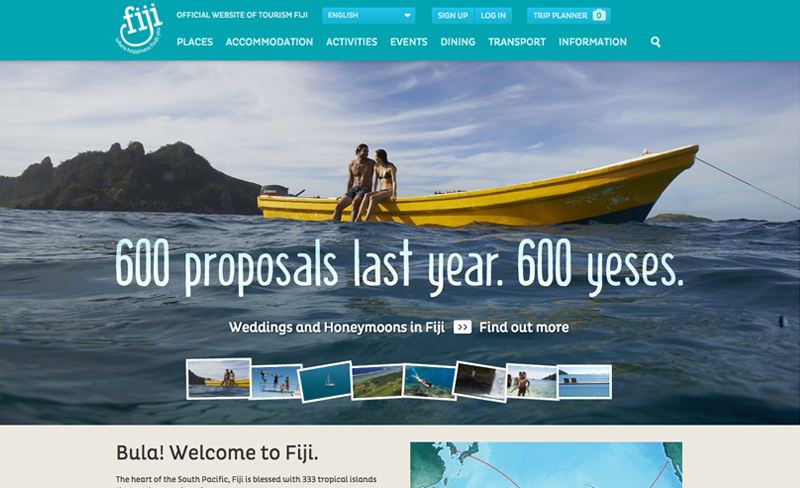 Fiji - Top Travel & Tourism Website Design Example