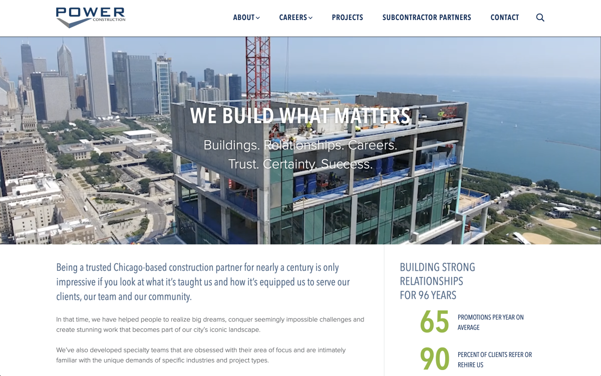 Power Construction Using Drupal For their Marketing Website