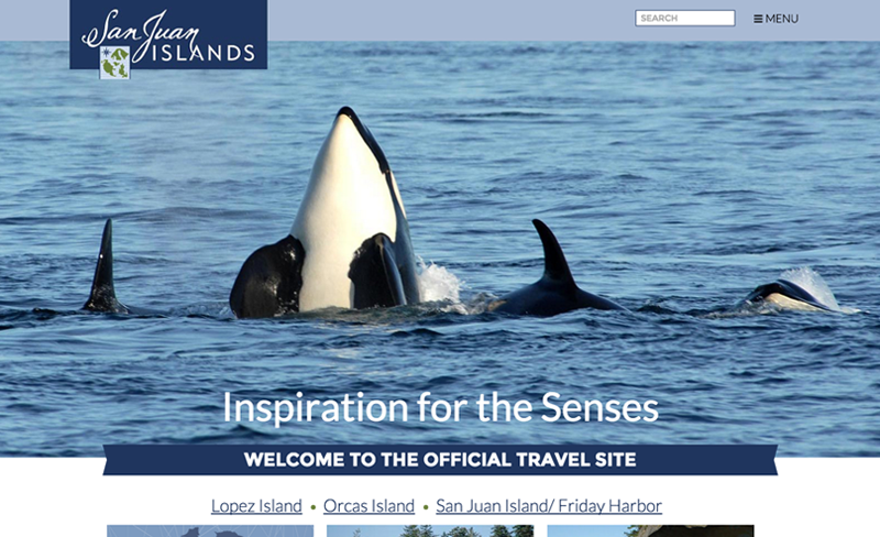 San Juan Islands - Top Travel & Tourism Website Design Example