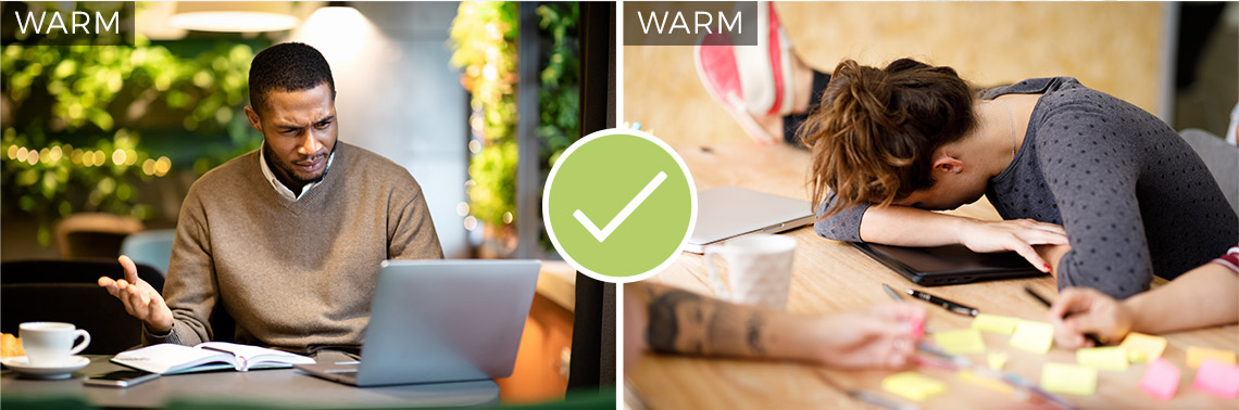 Stock image warm vs cool temperature example