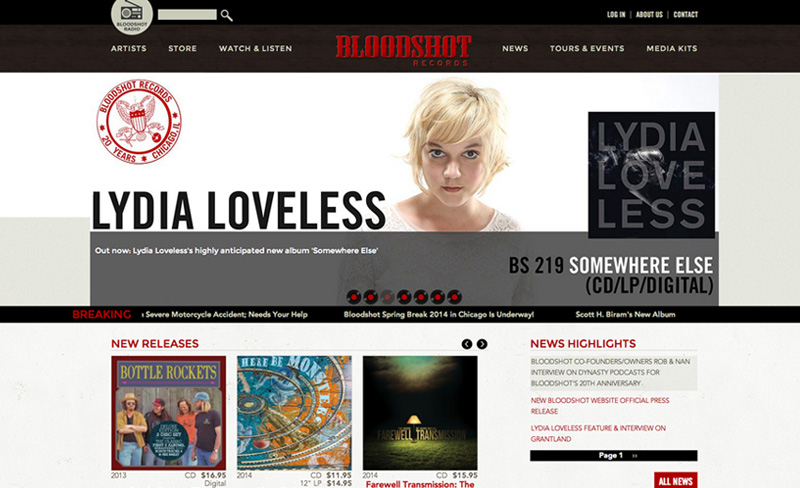 Bloodshot Records Example Site Using Drupal