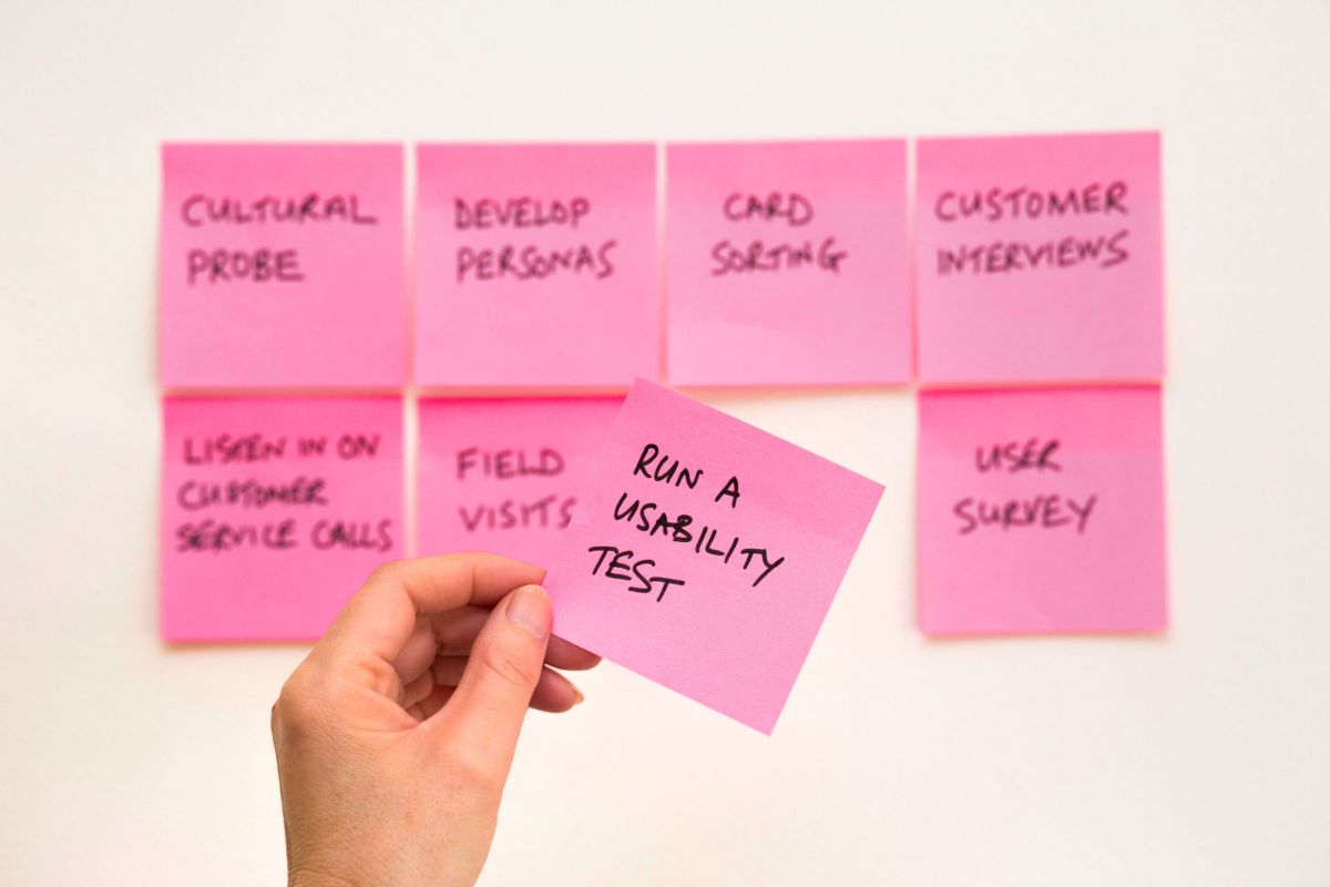Educo web design post it notes