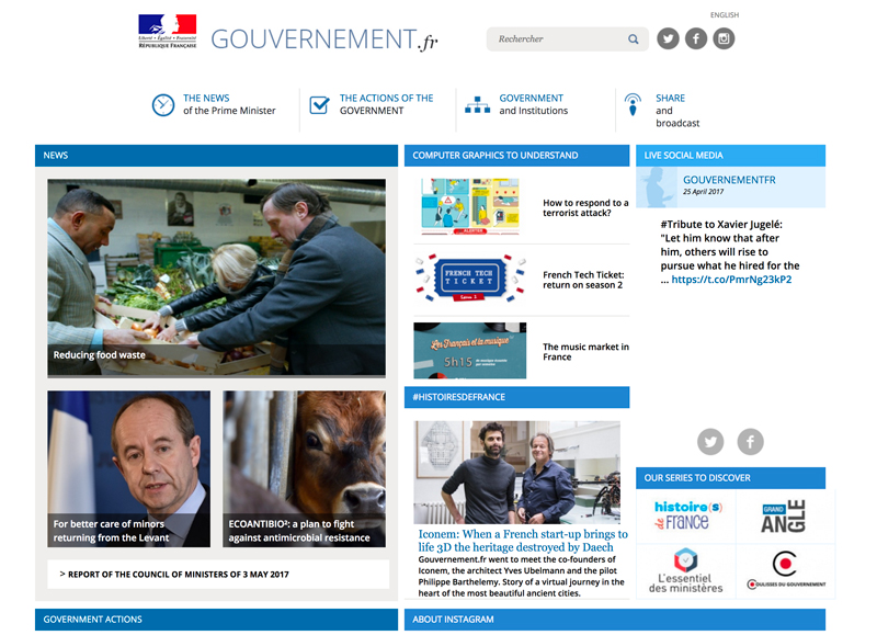 government Website build with drupal cms