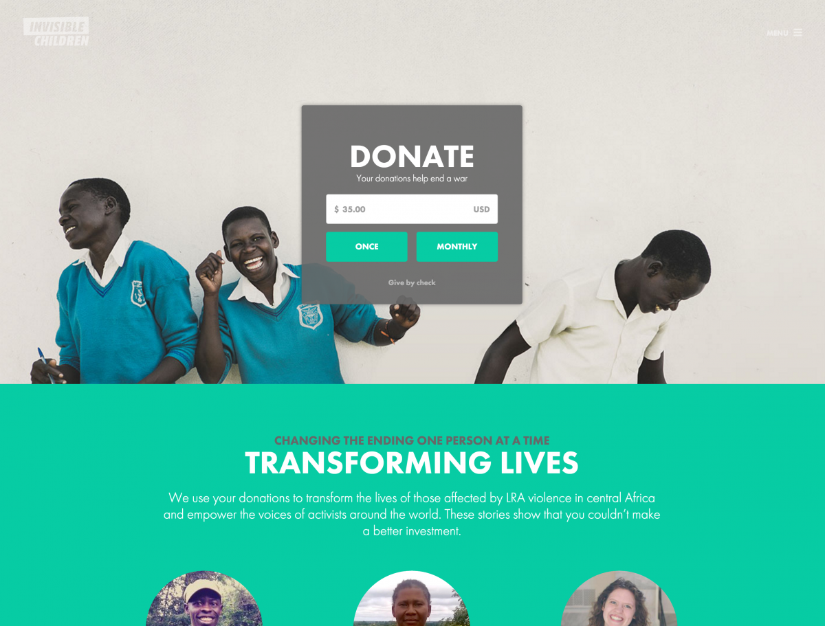Donation page