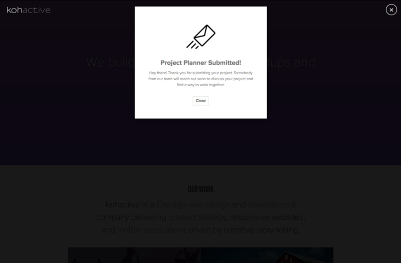 Kohactive Top Chicago Web Design Firm - Thank You Page Screenshot Kohactive Top Chicago Web Design Firm - Thank You Page Screenshot