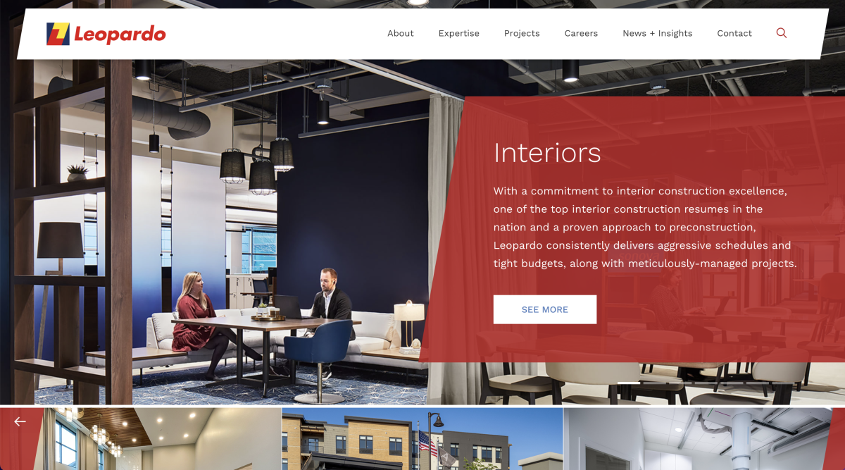 Leopardo Construction Company Wordpress Website Redesign