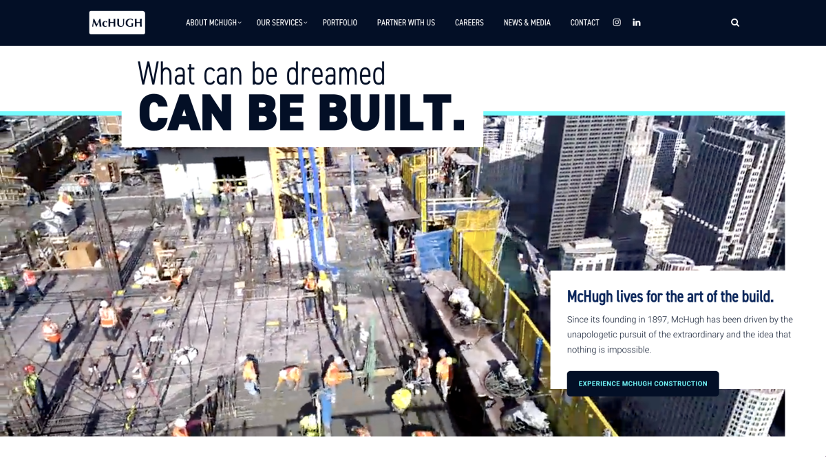 McHugh Construction Company Using Wordpress For their Marketing Website