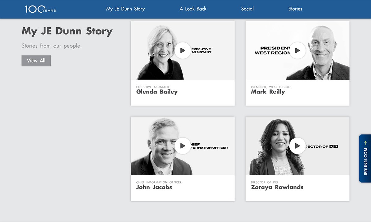 JE Dunn 100 yr Anniversary Leadership Videos Example