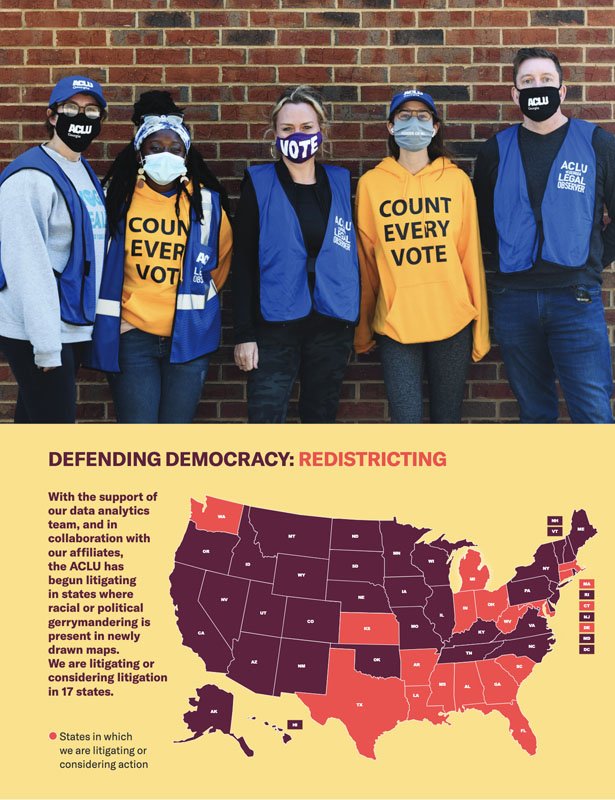 ACLU Best Printed Non-Profit Annual Report Example