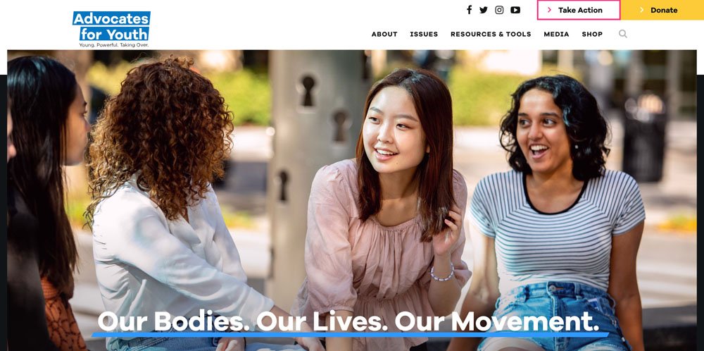 Inspirational-Centric Hero Message Example for Non-Profits