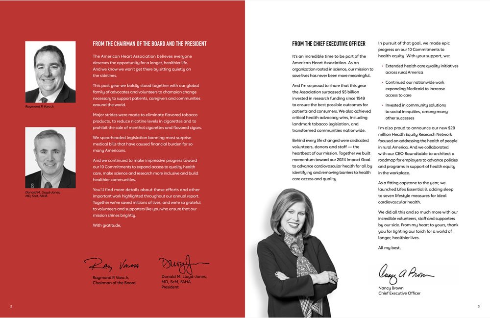 American Heart Association Best Printed Non-Profit Annual Report Example