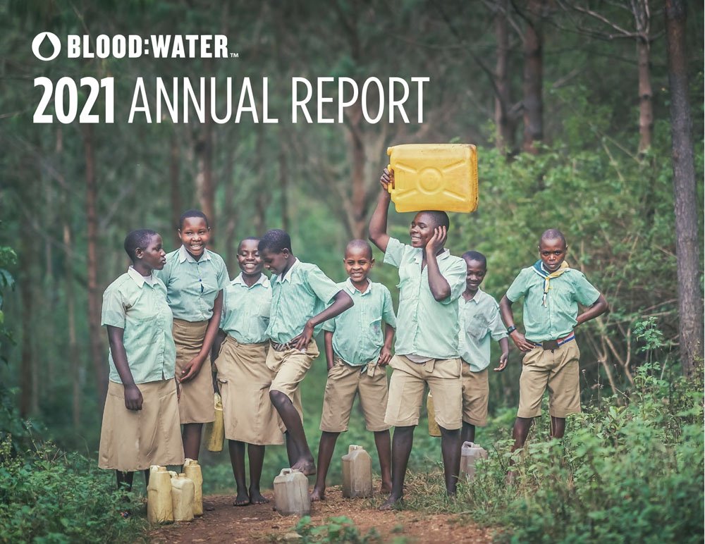 Blood:Water Best Printed Non-Profit Annual Report Example