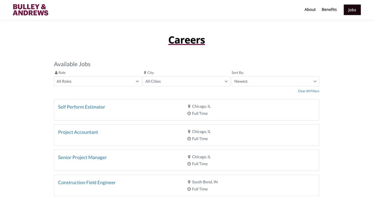 Bulley & Andrews Recruitment Software Application UX Design