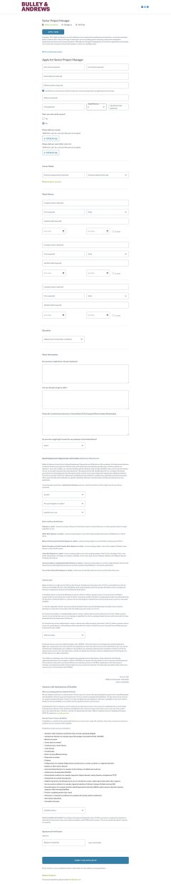 Bulley & Andrews Construction's Recruitment Software Application UX Design
