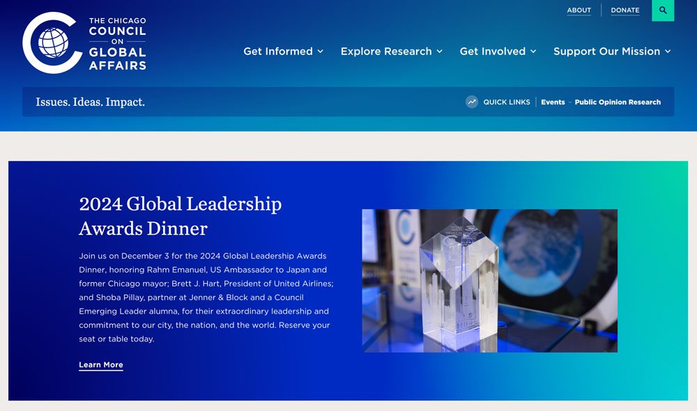 Promotional-Centric Hero Message Example for Non-Profits