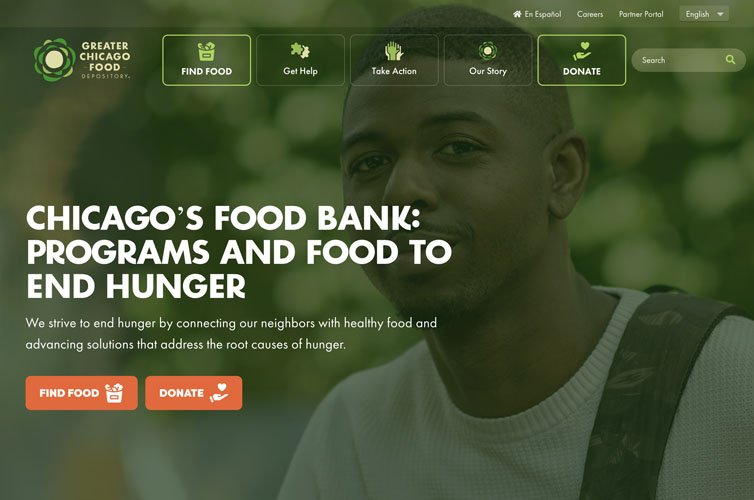 Clear Navigation Non-Profit Website Design Example
