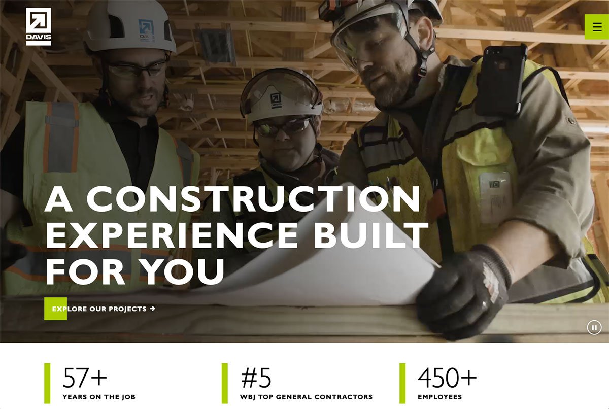 Commercial Construction New Safety Helmet Web Design Trend
