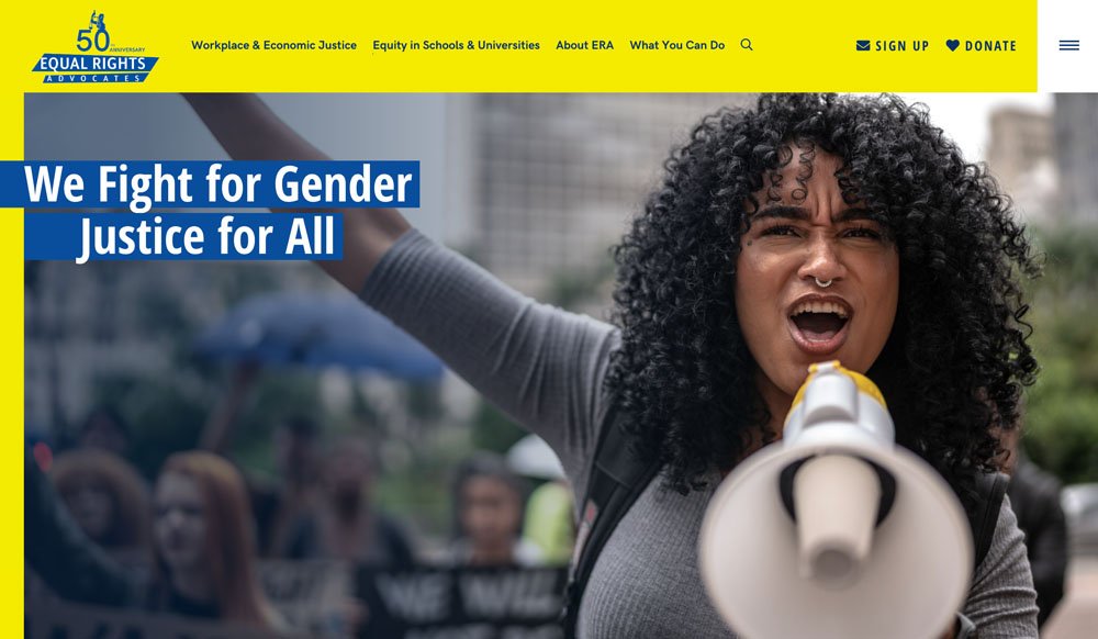Organizational-Centric Style Hero Message for Non-Profits
