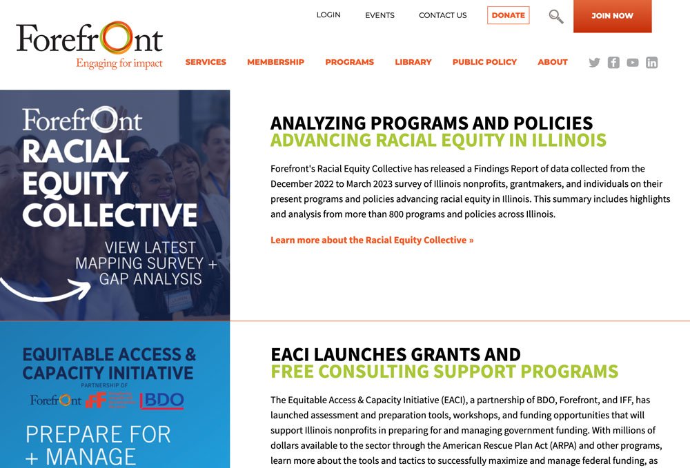 Promotional-Centric Hero Message Example for Non-Profits