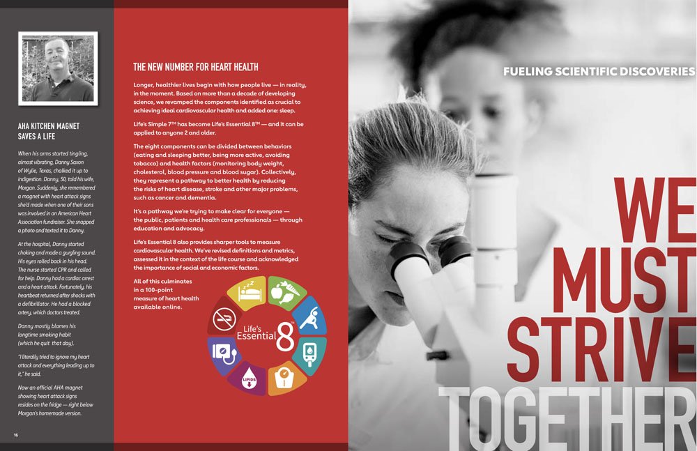 American Heart Association Best Printed Non-Profit Annual Report Example