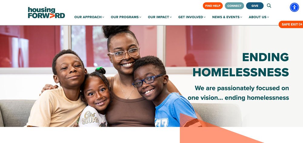 Goal-Centric Style Hero Message for Non-Profits