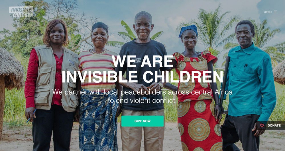 Organizational-Centric Style Hero Message for Non-Profits