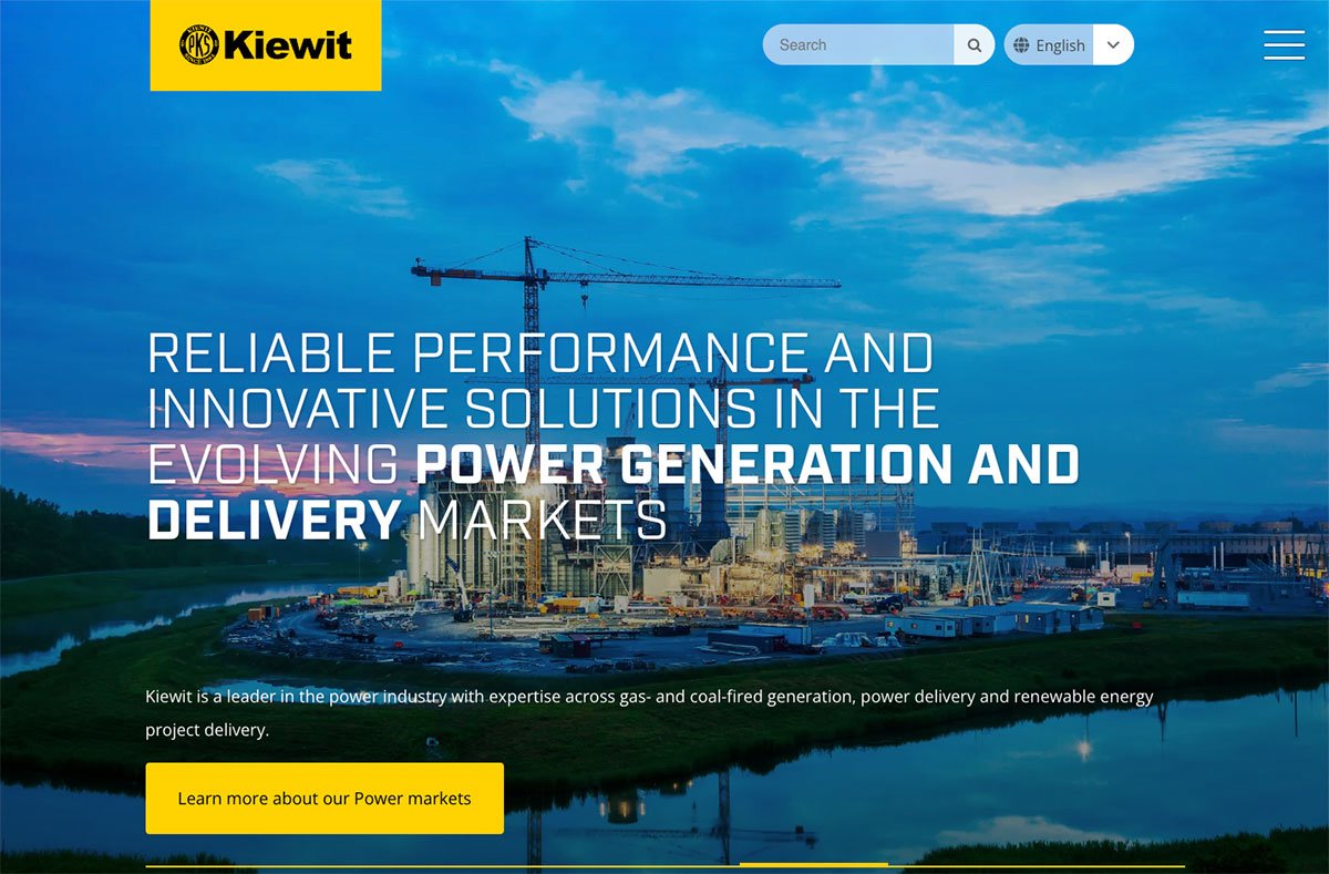 Kewit Construction Mobile Only Web Design Trend