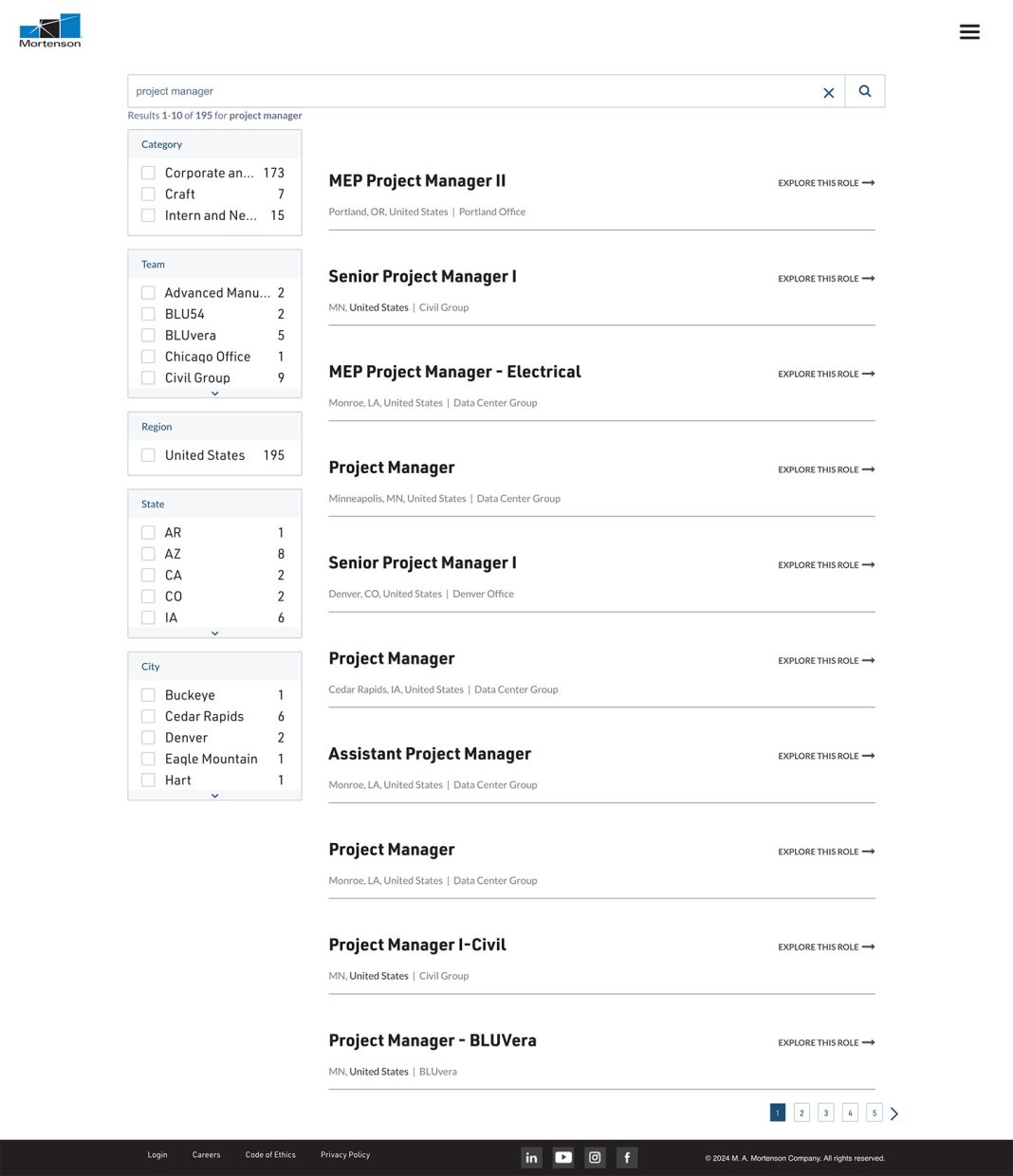 Mortenson Construction Recruitment Application Experience