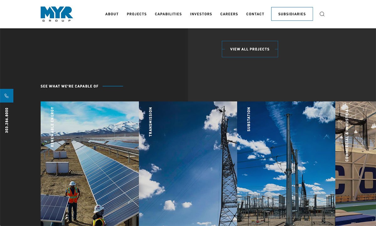 Commercial Construction Layering Trend in Web Design