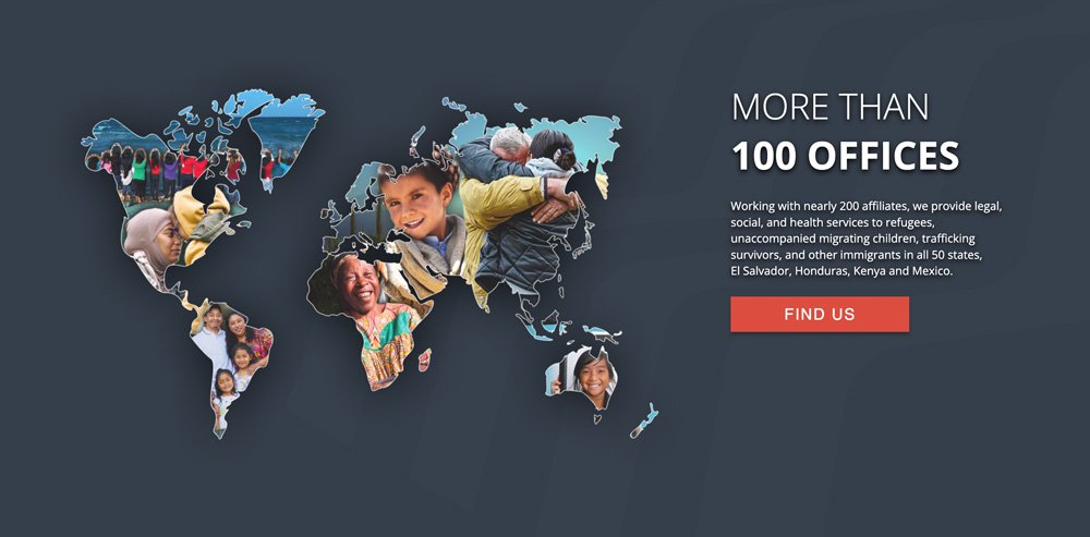 Non-Profit Homepage Design - Service Areas Content Example
