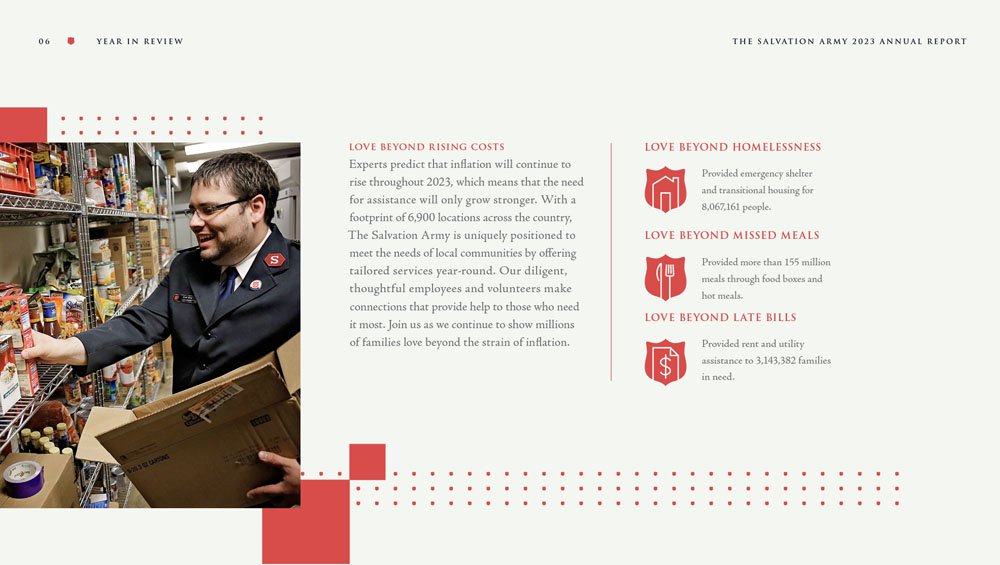 Salvation Army Non-Profit Amazing Printed Annual Report