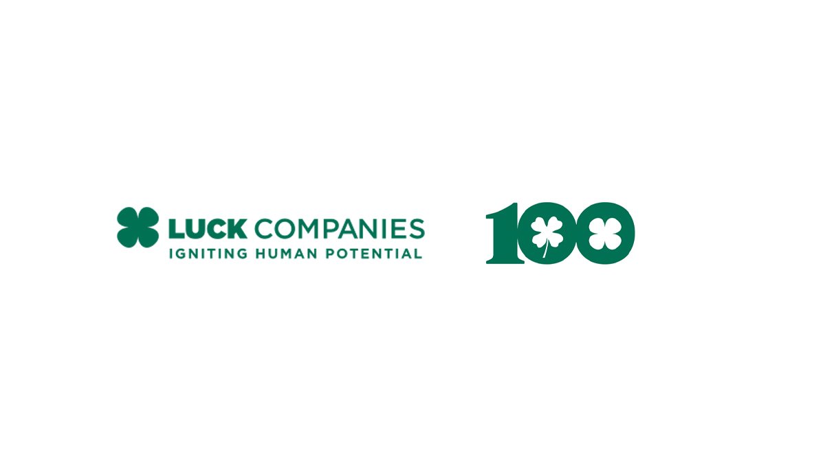 Luck Companies Anniversary Logo Design Example