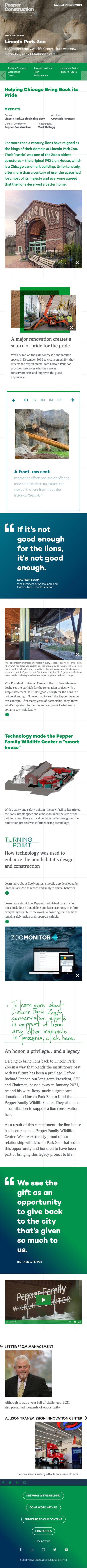 Commercial Construction Annual Report Website Design