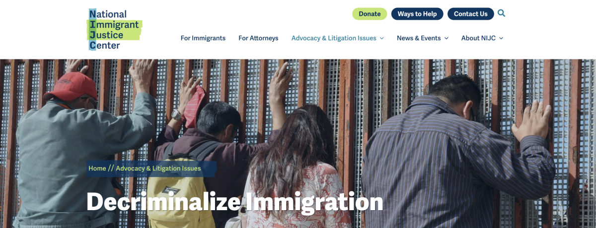 National Immigrant Justice Center Decriminalize Immigration