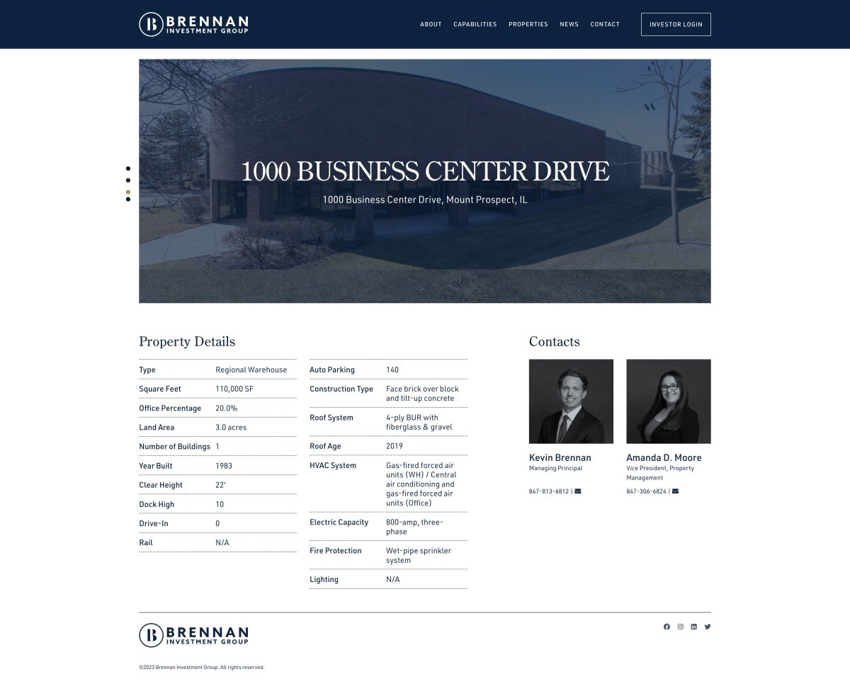Commercial Real Estate Property Search Web Design
