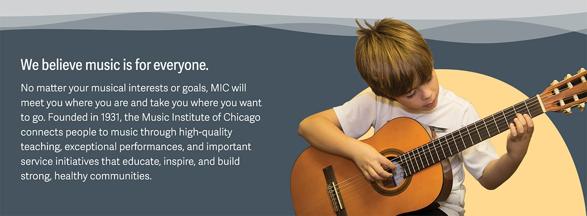 Music Institute Chicago - Website Redesign Content Section