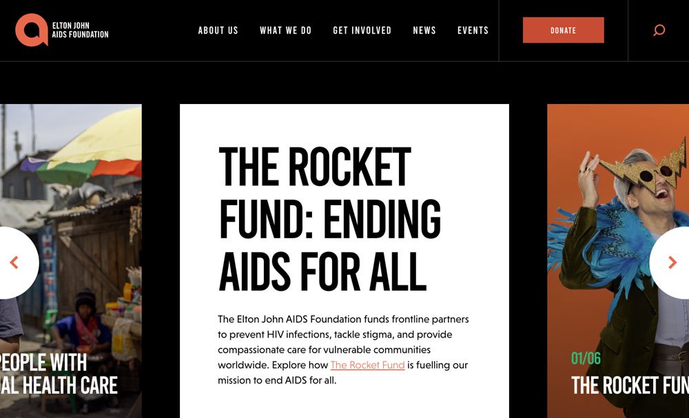 Non-Profit Great Website Design Example