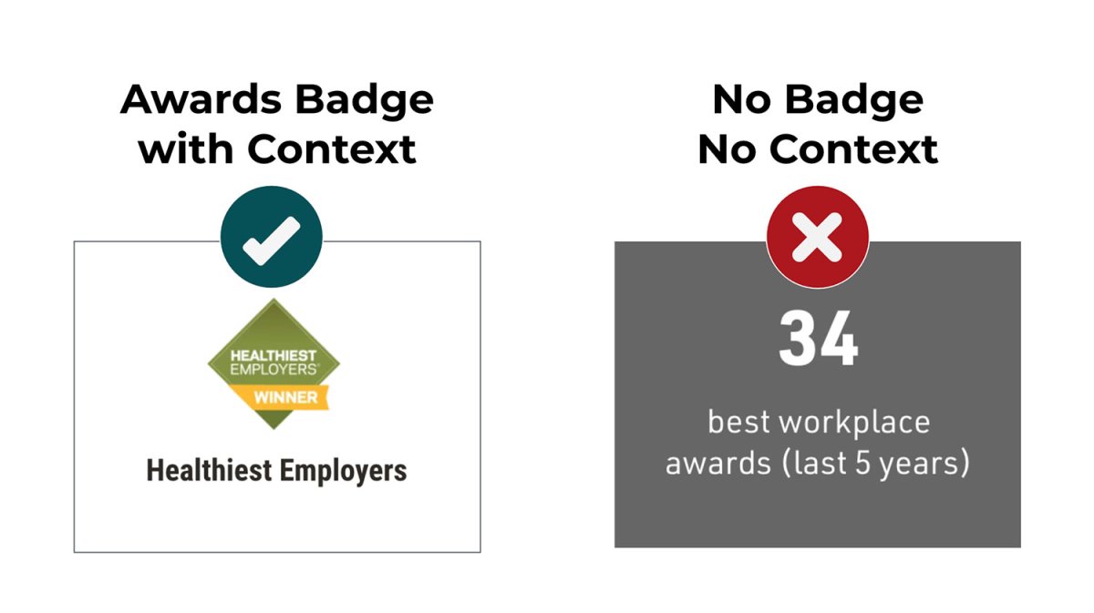 How to feature workplace awards on your construction careers page
