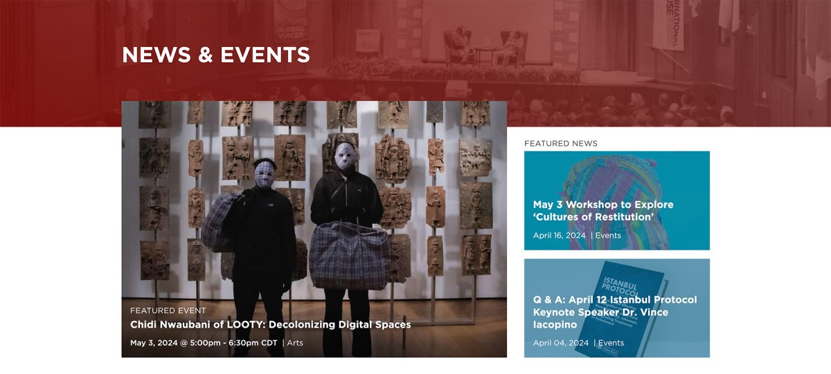 University of Chicago News and Events Web Design
