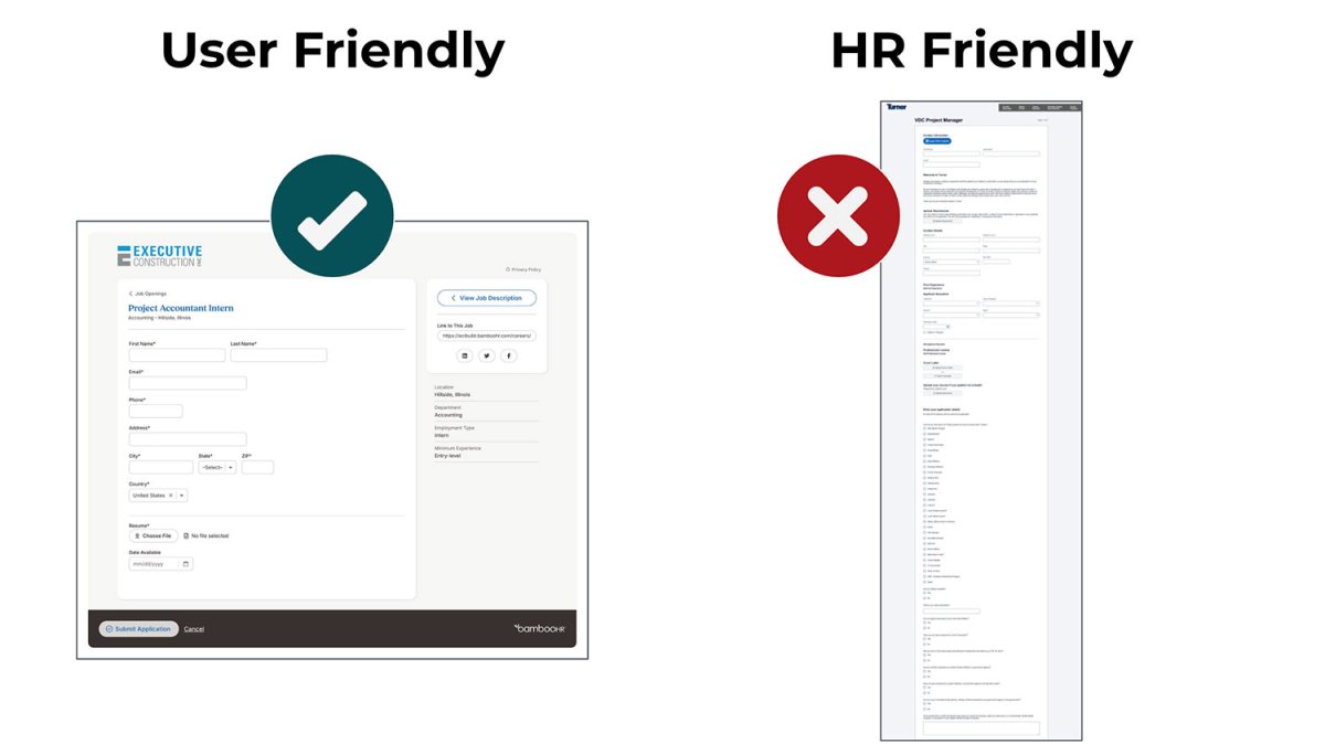 How to make a user friendly careers application process in commercial construction