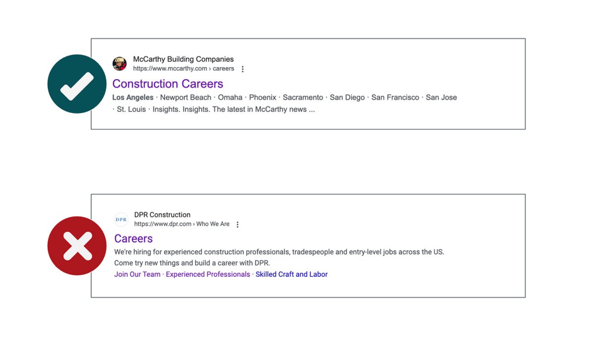 Optimize your commercial construction careers page title
