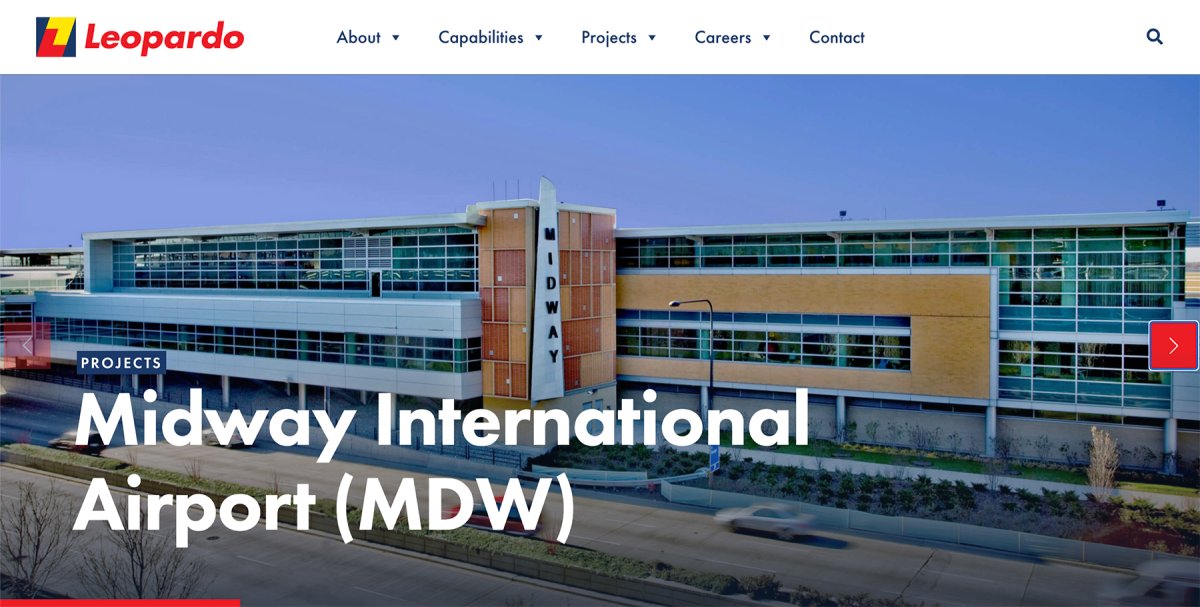Leopardo Commercial Construction Website Redesign Project