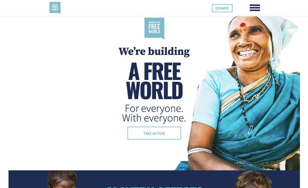 Simple Non-Profit Website Design Example