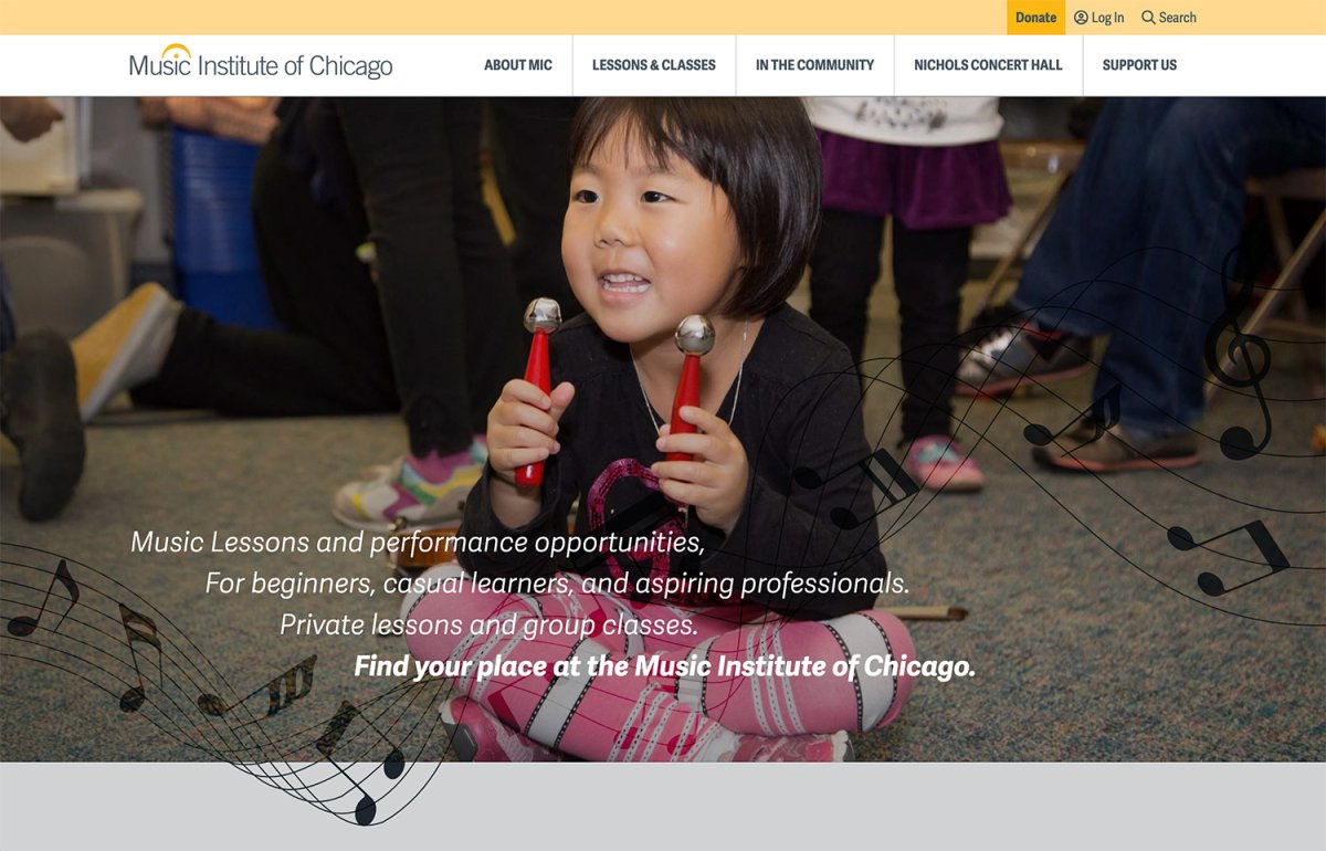 Music Institute of Chicago - Non-Profit Web Design Case Study