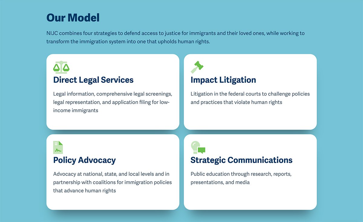 NIJC Non-Profit Website Redesign Legal Services