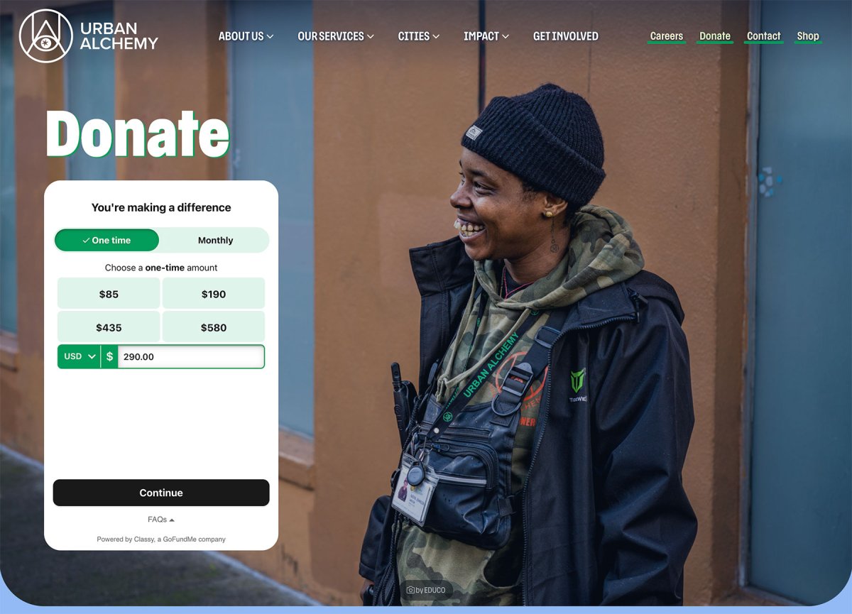 Not For Profit Classy Donation Page