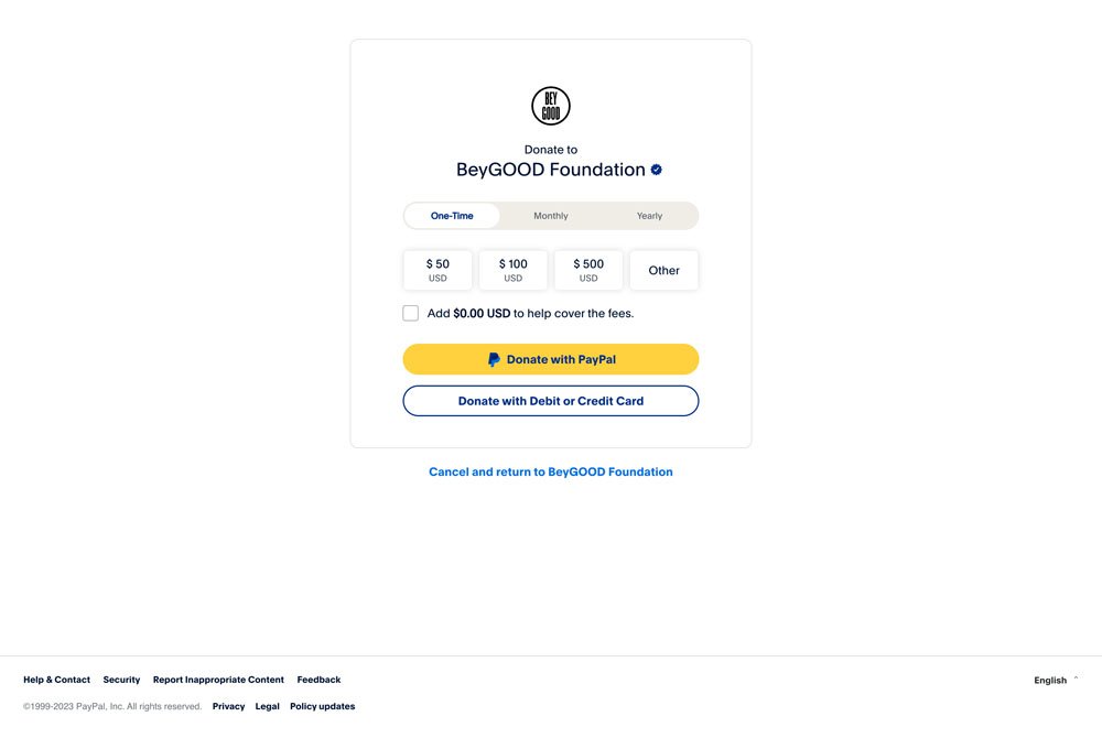 Non-Profit Donation Software Example Paypal